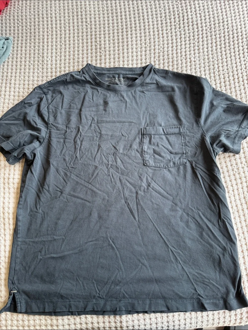 Banana Republic Men's Short Sleeve Pocket Tee - Charcoal